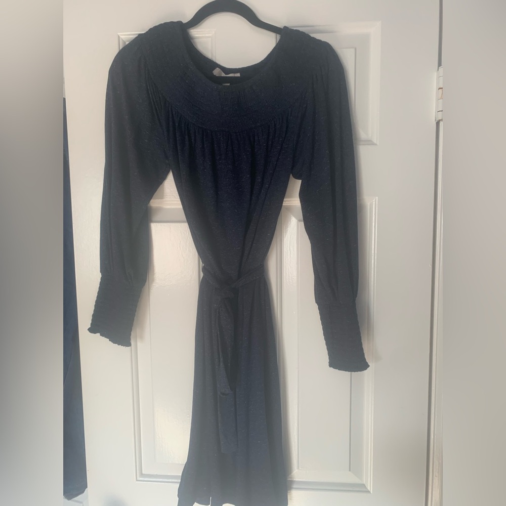 LOFT Navy Long Sleeve Dress